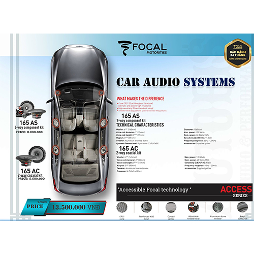 combo am thanh car audio systems focal access 13tr5