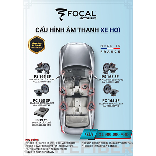 combo am thanh xe hoi focal 31tr9