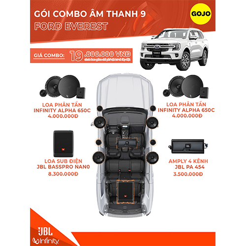 goi combo am thanh 9 ford everest avt